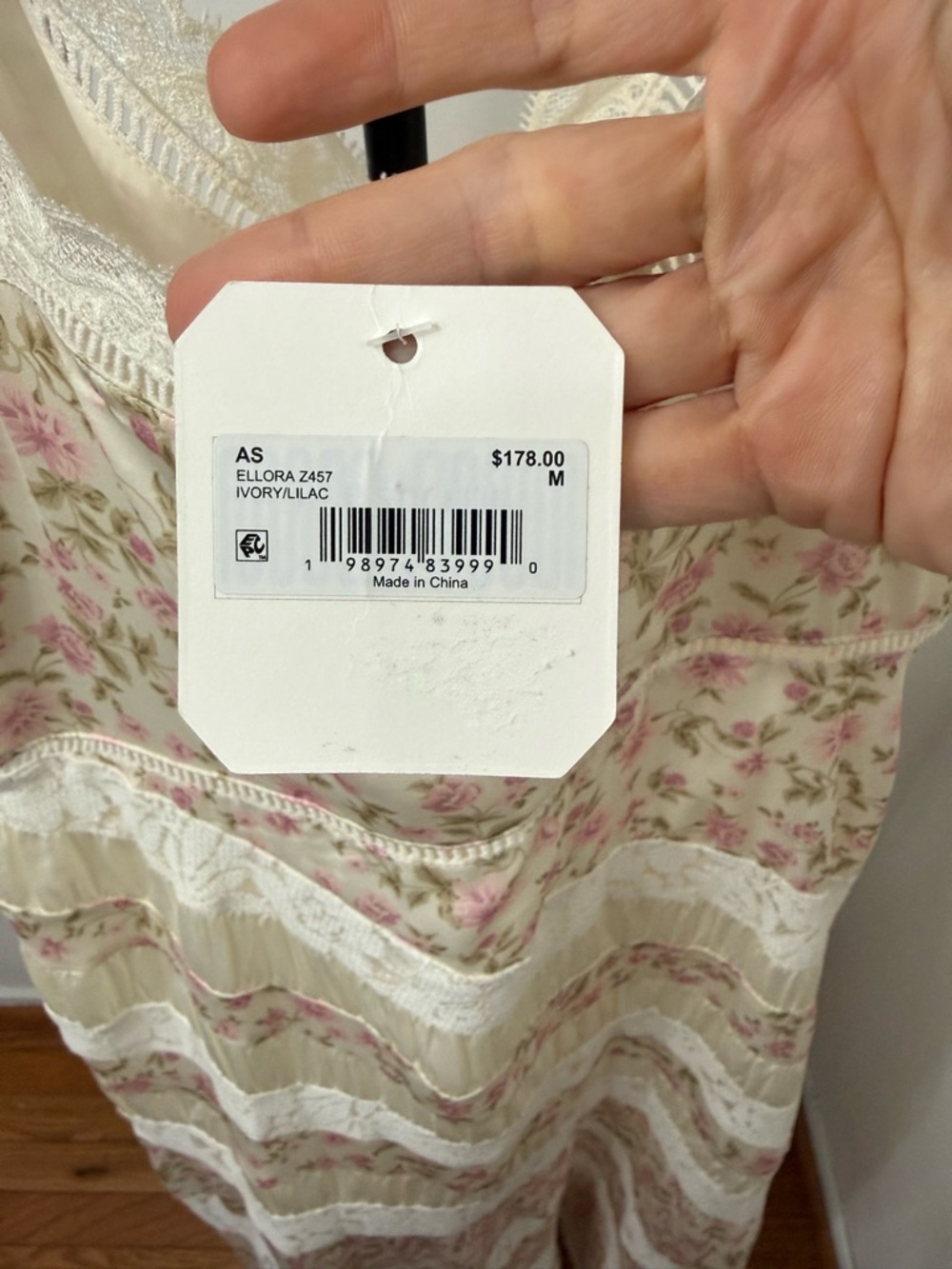 Altar'd State Ivory and Pink Floral Puff-Sleeve Maxi Dress - Picture 6 of 7